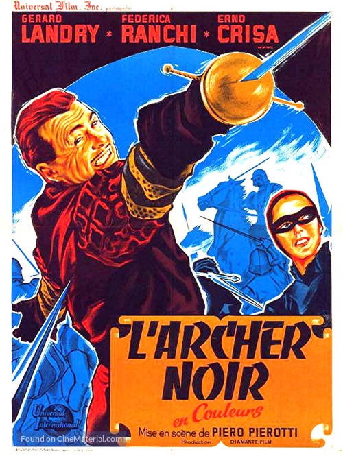 L&#039;arciere nero - French Movie Poster