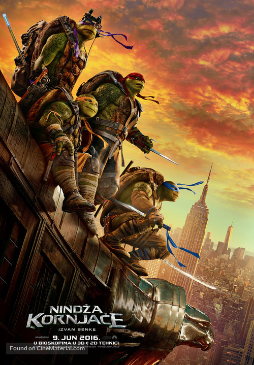 Teenage Mutant Ninja Turtles: Out of the Shadows - Serbian Movie Poster