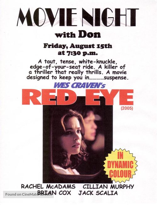 Red Eye - British Movie Poster