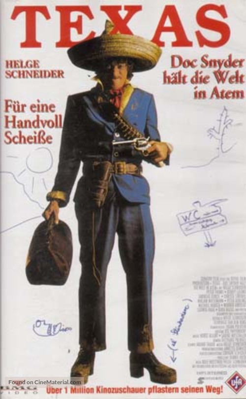 Texas - Doc Snyder h&auml;lt die Welt in Atem - German VHS movie cover