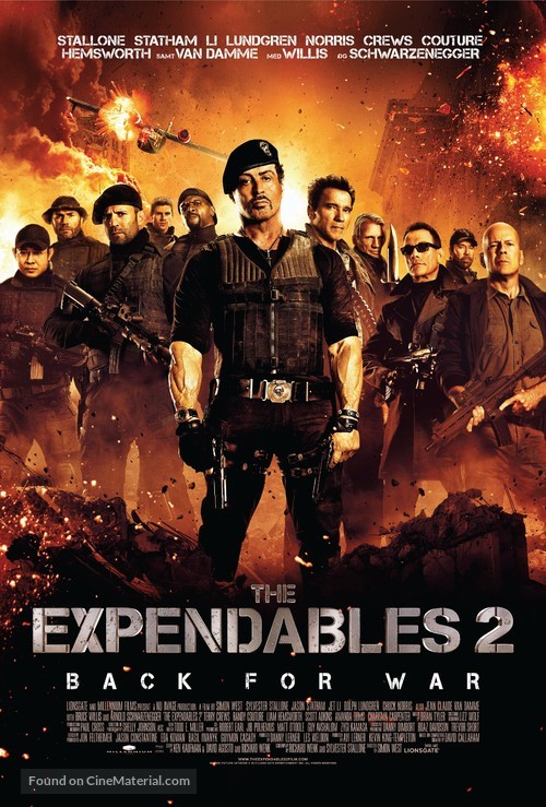 The Expendables 2 - Danish Movie Poster