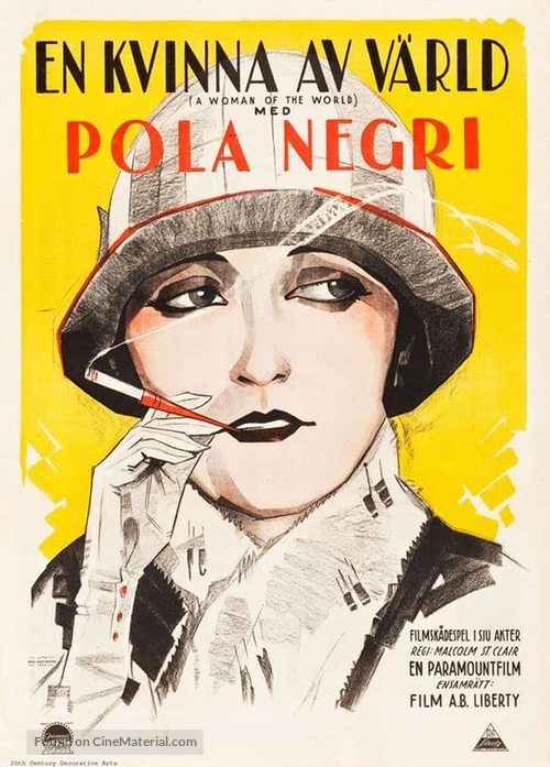 A Woman of the World - Swedish Movie Poster