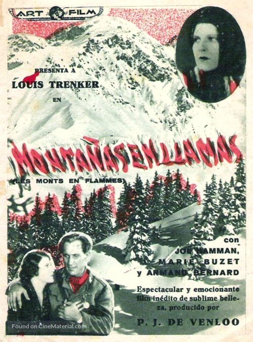 Les monts en flammes - Spanish Movie Poster