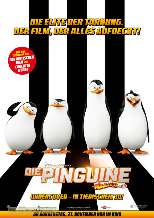 Penguins of Madagascar - German Movie Poster