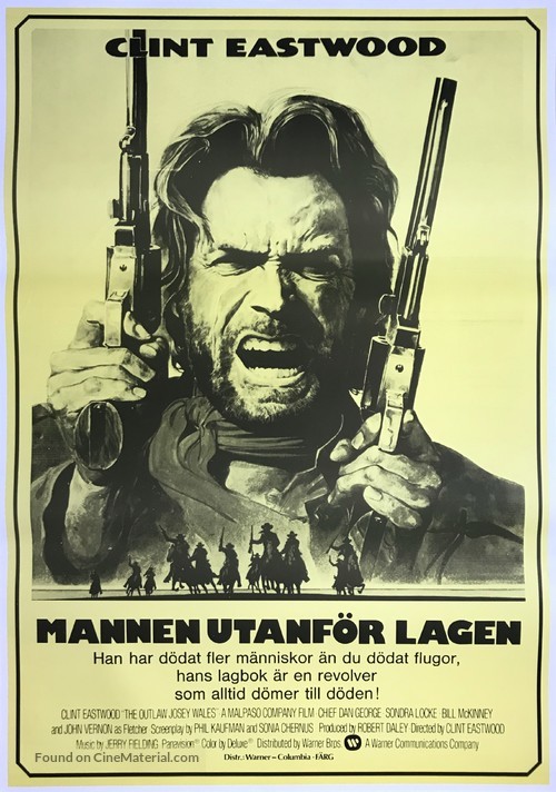 The Outlaw Josey Wales - Swedish Movie Poster
