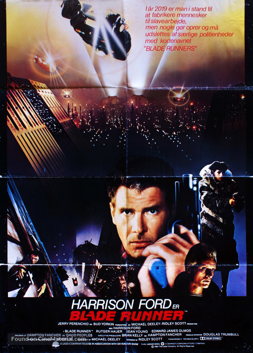 Blade Runner - Danish Movie Poster