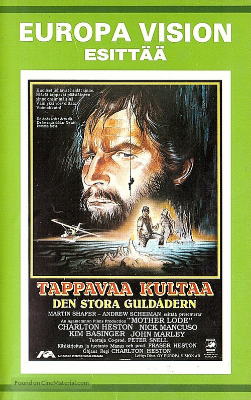 Mother Lode - Finnish VHS movie cover