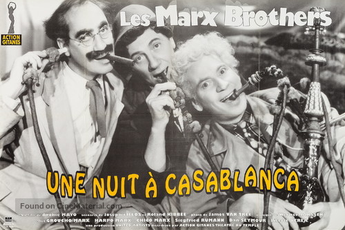 A Night in Casablanca - French Re-release movie poster