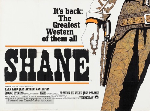 Shane - British Re-release movie poster