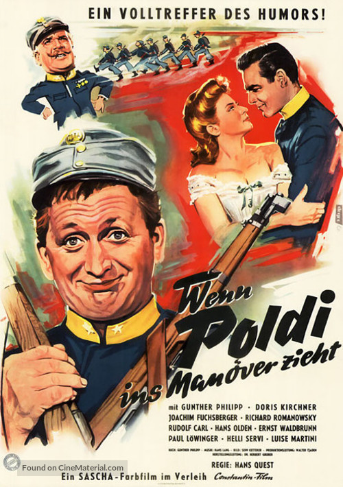 Wenn Poldi ins Man&ouml;ver zieht - German Movie Poster