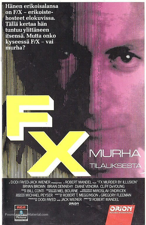 F/X - Finnish VHS movie cover