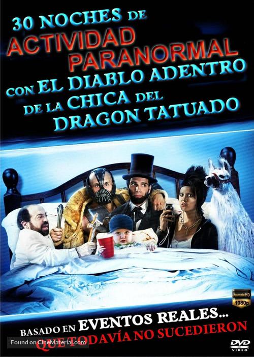 30 Nights of Paranormal Activity with the Devil Inside the Girl with the Dragon Tattoo - Mexican DVD movie cover