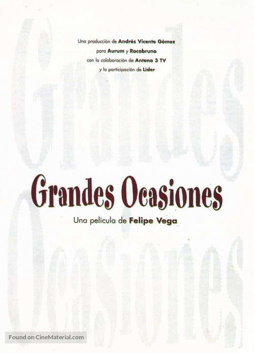 Grandes ocasiones - Spanish poster