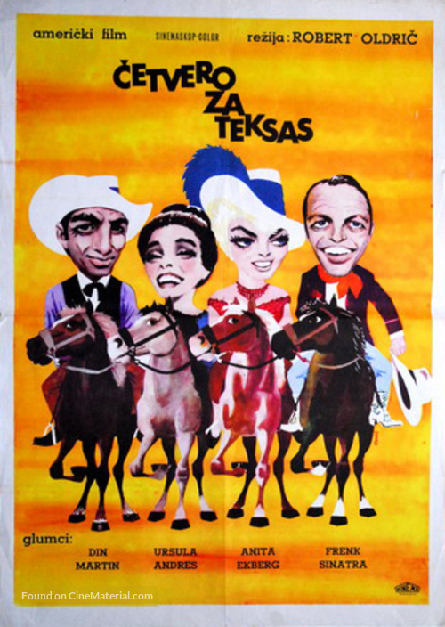 4 for Texas - Yugoslav Movie Poster