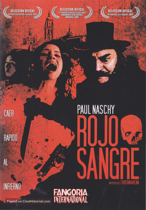 Rojo sangre - Spanish DVD movie cover