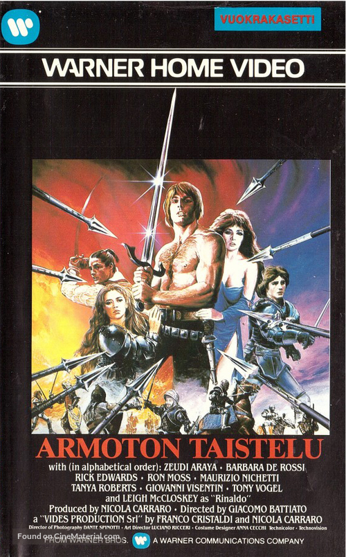 I Paladini - storia d&#039;armi e d&#039;amori - Finnish VHS movie cover