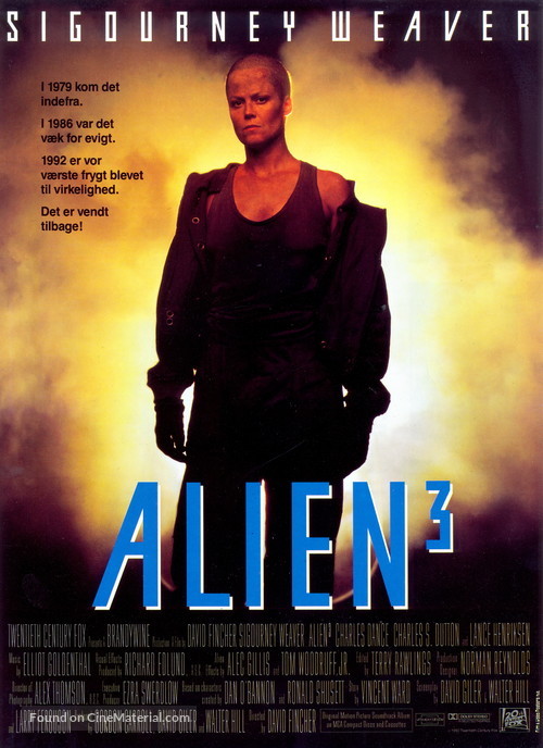 Alien 3 - Danish Movie Poster
