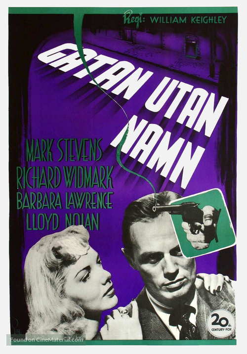 The Street with No Name - Swedish Movie Poster