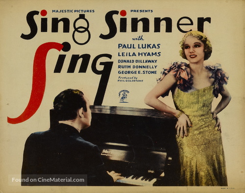 Sing Sinner Sing - Movie Poster