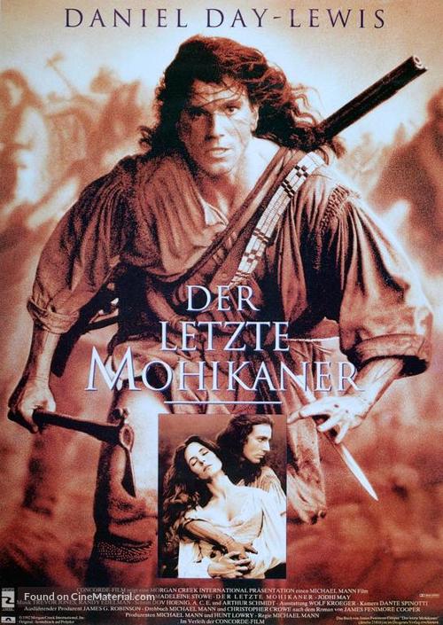 The Last of the Mohicans - German Movie Poster