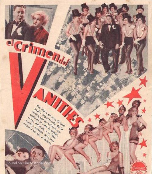 Murder at the Vanities - Spanish poster