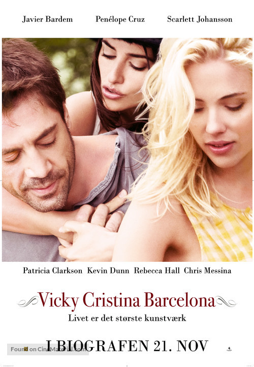 Vicky Cristina Barcelona - Danish Movie Poster