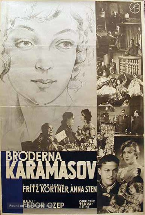 Der M&ouml;rder Dimitri Karamasoff - Swedish Movie Poster