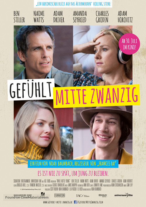 While We&#039;re Young - German Movie Poster