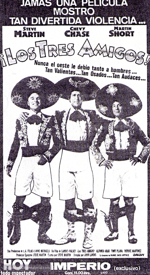 Three Amigos! - Chilean poster