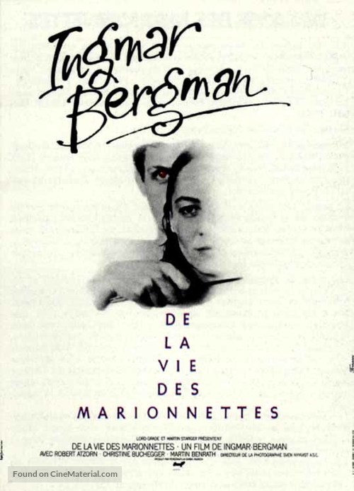 Scener ur ett &auml;ktenskap - French Movie Poster