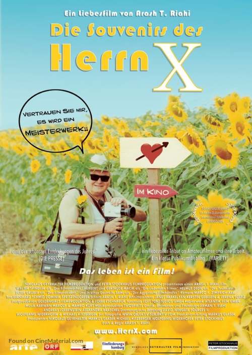 Die Souvenirs des Herrn X - German Movie Poster