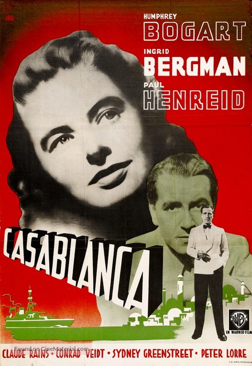 Casablanca - Swedish Movie Poster