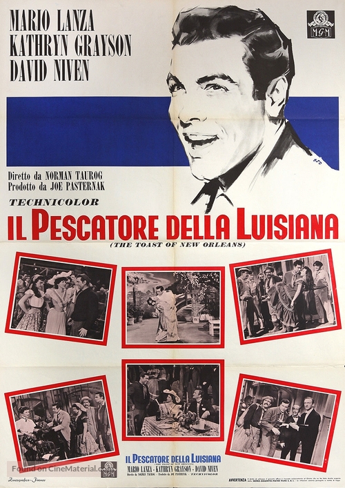 The Toast of New Orleans - Italian Movie Poster