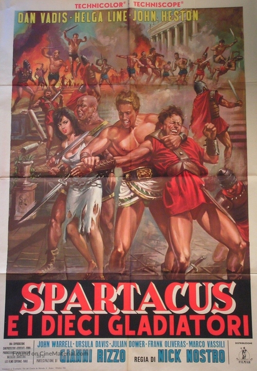Gli invincibili dieci gladiatori - Italian Movie Poster