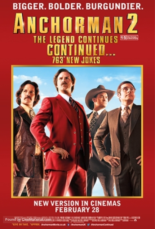 Anchorman 2: The Legend Continues - British Movie Poster