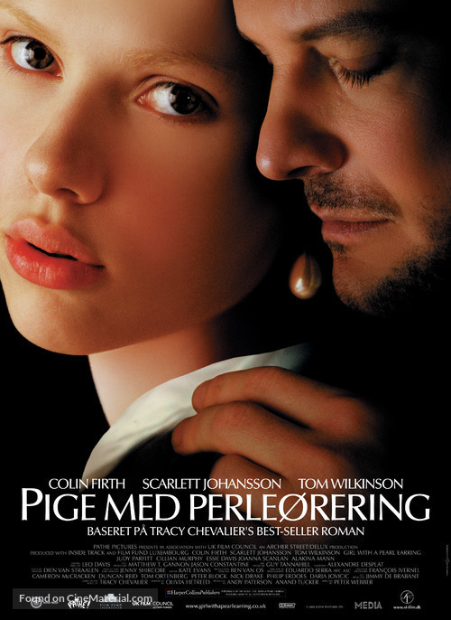 Girl with a Pearl Earring - Danish Movie Poster