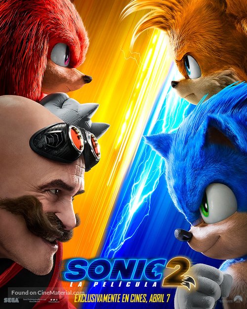 Sonic the Hedgehog 2 - Mexican Movie Poster