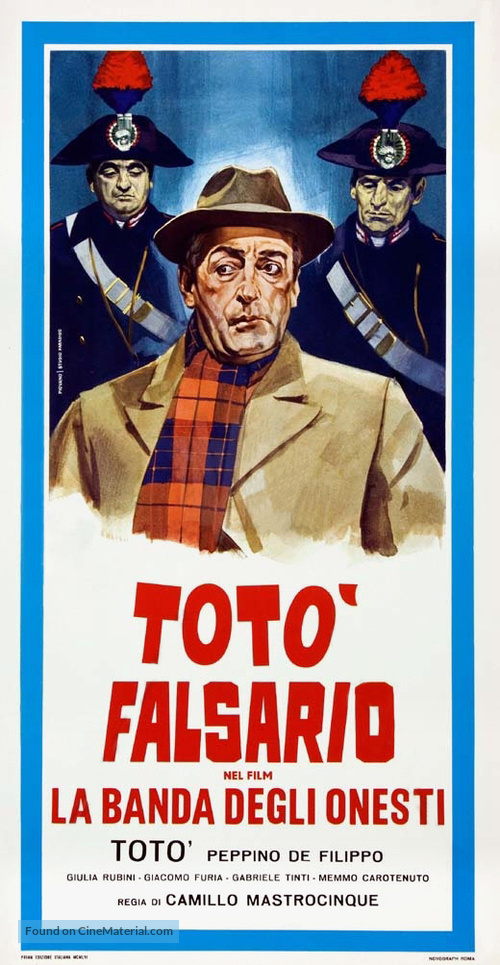 La banda degli onesti - Italian Theatrical movie poster