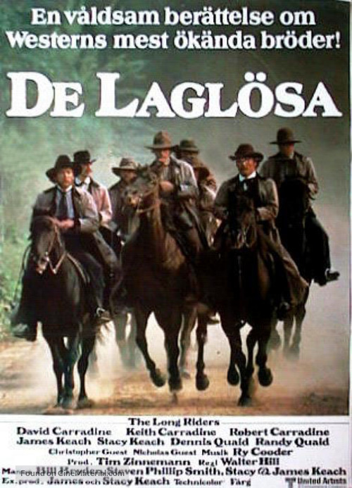 The Long Riders - Swedish Movie Poster