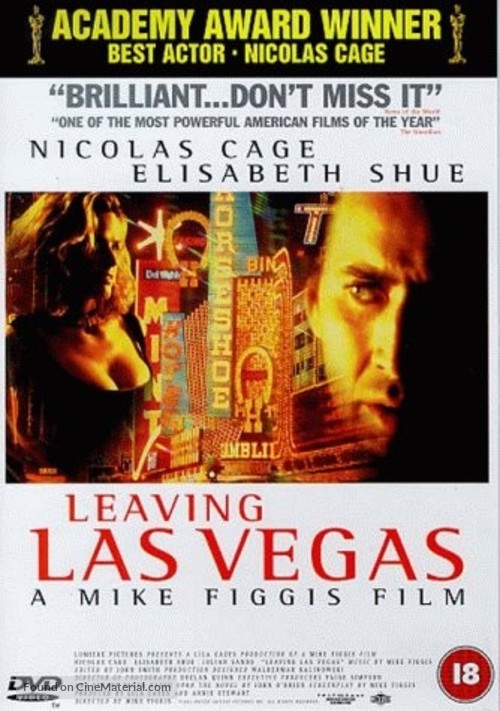 Leaving Las Vegas - British DVD movie cover