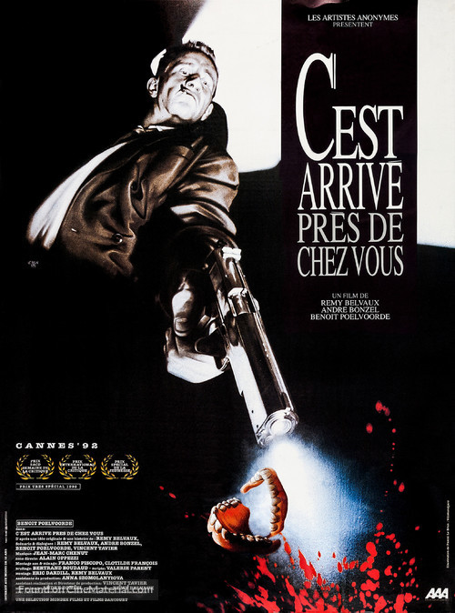 C&#039;est arriv&eacute; pr&egrave;s de chez vous - French Movie Poster
