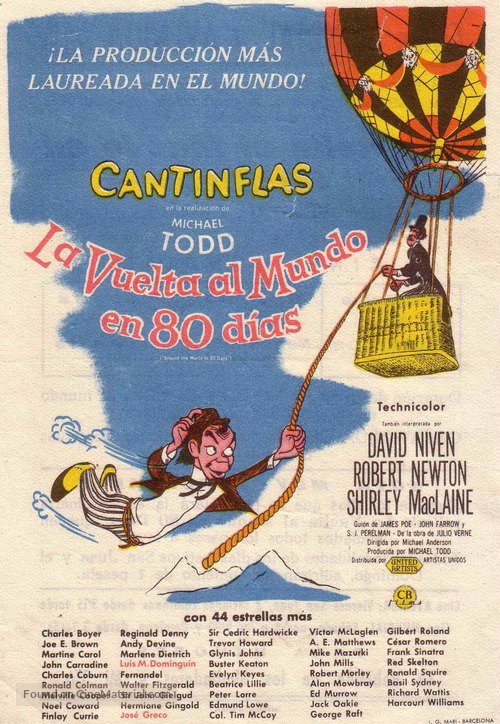 La vuelta al mundo con Cantinflas - Spanish Movie Poster