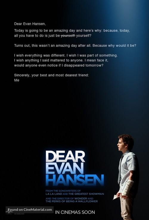 Dear Evan Hansen - International Movie Poster