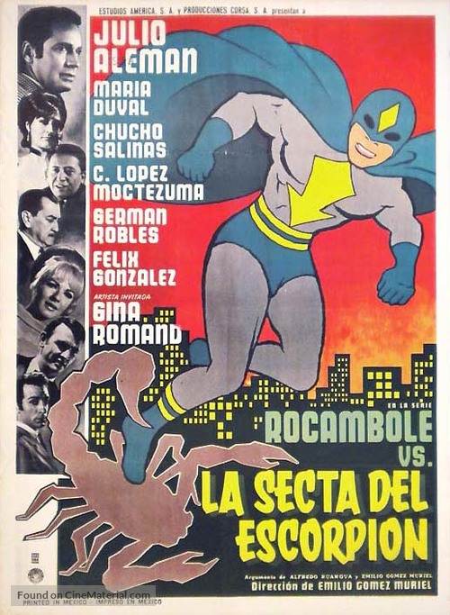 Rocambole contra la secta del escorpi&oacute;n - Mexican Movie Poster