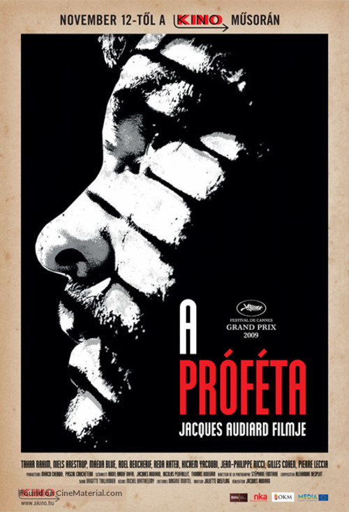 Un proph&egrave;te - Hungarian Movie Poster