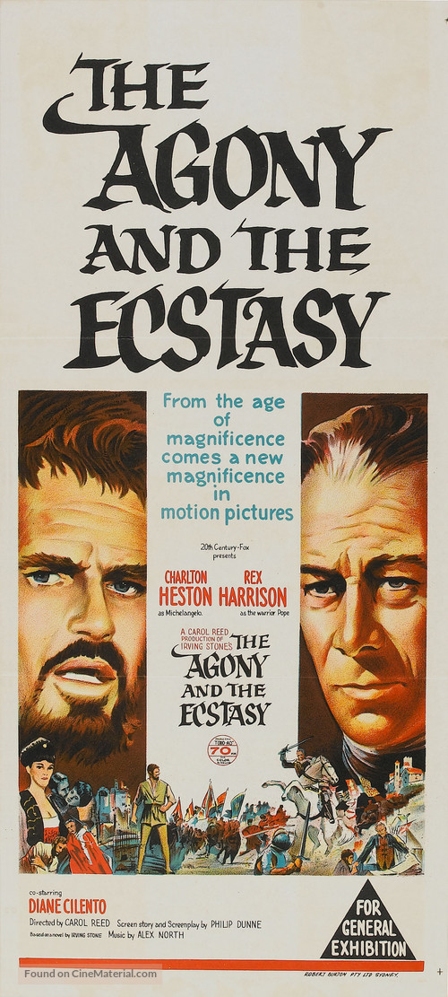 The Agony and the Ecstasy - Australian Movie Poster