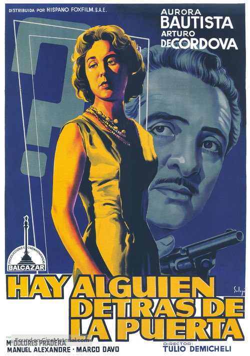 Hay alguien detr&aacute;s de la puerta - Spanish Movie Poster