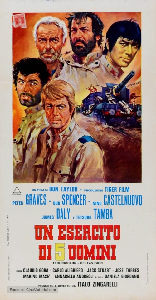 Esercito di cinque uomini, Un - Italian Movie Poster