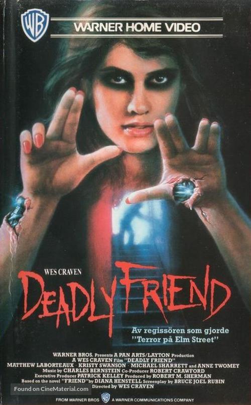 Deadly Friend - Swedish VHS movie cover