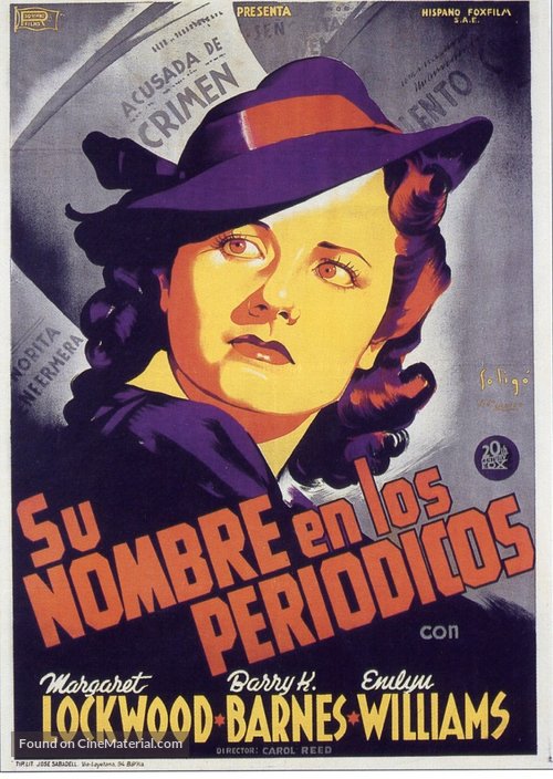 Girl in the News - Spanish Theatrical movie poster